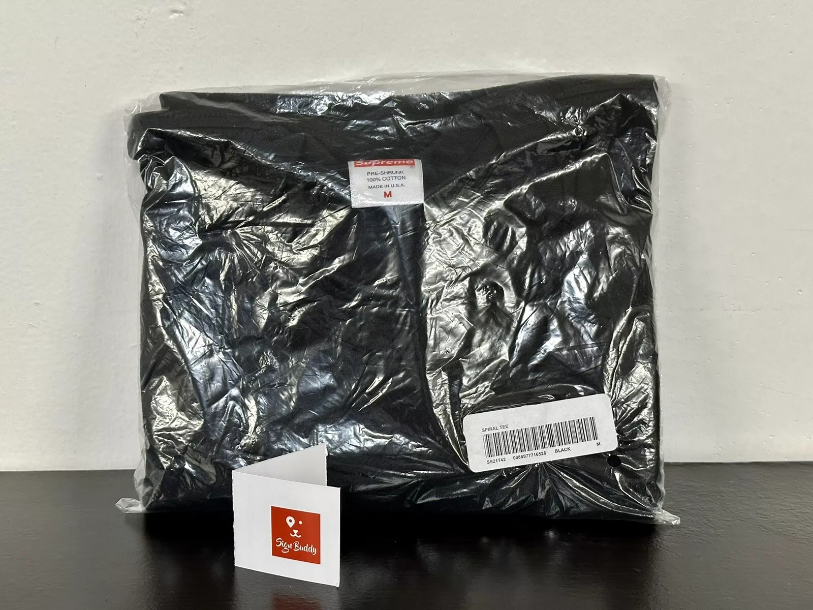 Tee shirt Supreme Spiral noir taille M SS21