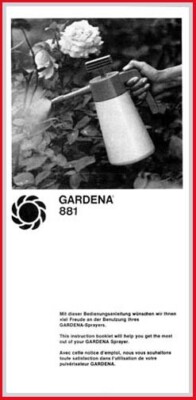 Gardena - Bedienungsanleitung für Sprayer 881 - Original