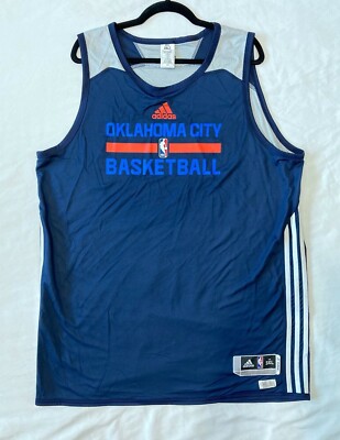 ADIDAS OKLAHOMA CITY THUNDER PREGAME AUTHENTIC Jersey 2XL OR 3XL NICE