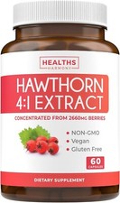 Healths Harmony Super Potent Hawthorn Berry Extract Caps Digestive Health 60ct