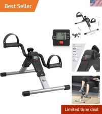 Portable Under Desk Bike with LCD Display - Ideal for Home  Office Fitness