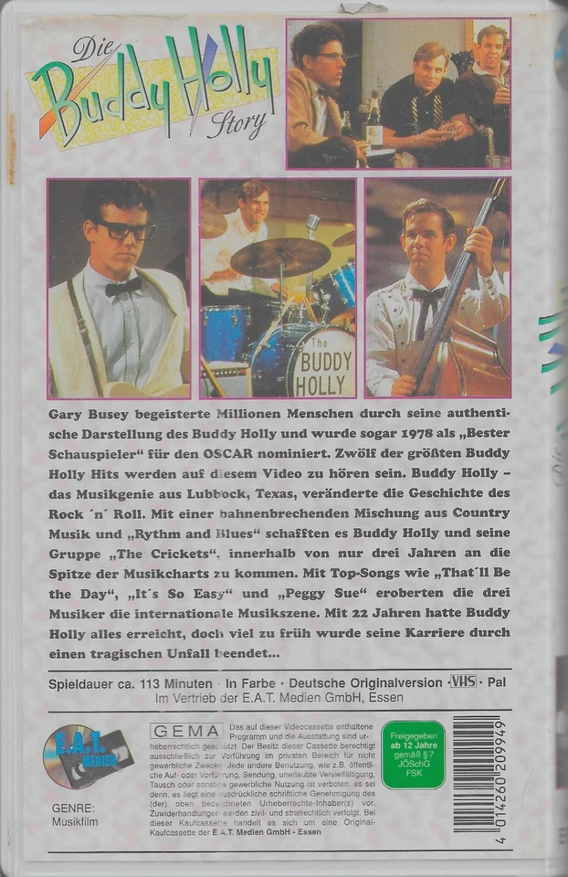 Die Buddy Holly Story - VHS - Bild 2 von 2