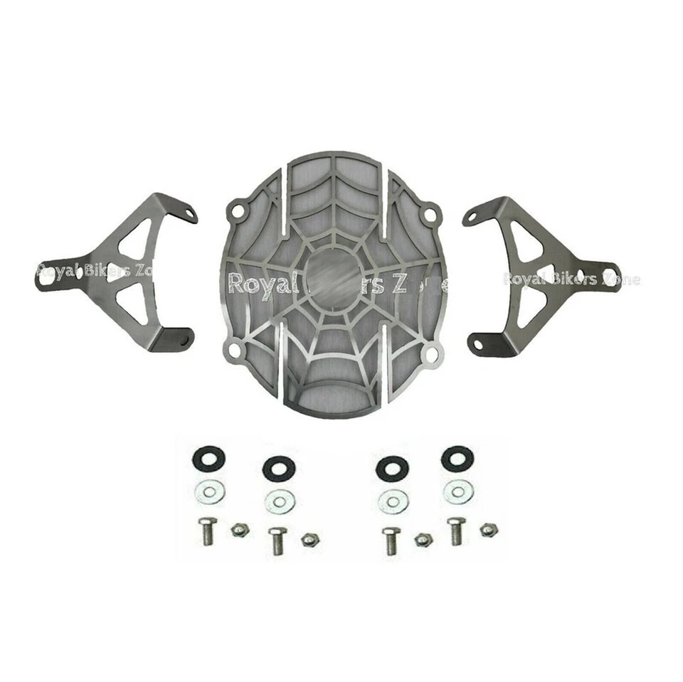 Ajuste para Royal Enfield Interceptor 650cc - Juego de parrilla de faros SS (diseño araña) Foto 3 de 4