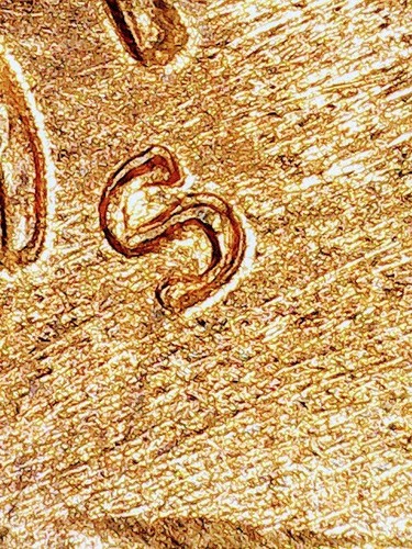 1970-S Lincoln Cent RPM/MS/BU/Red Triple Struck Mintmark! - Picture 2 of 4