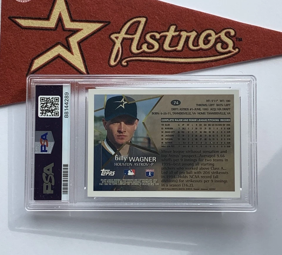 PSA 8  1996 Topps Chrome BILLY WAGNER - 2025 HOF - ASTROS Mets Phillies - Image 3 of 4
