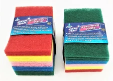 30 CLEAN TEAM 6" X 3-3/4" SCUFF SCOURING PADS BRITE CLEANING DISH POT PAN #00950