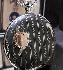 SUPERB RARE IWC SHAUFFHAUSEN NIELLO CHRONOMETER ANTIQUE POCKET WATCH SERVICED