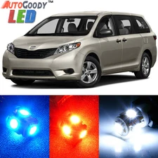 19 x Premium Xenon White LED Lights Interior Package Kit for Toyota Sienna +Tool