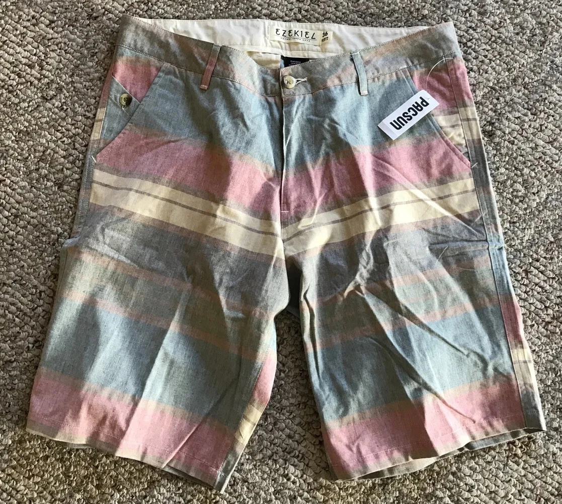Pacsun Ezekiel Off White Pastel Rainbow Board Shorts Men s Size 36