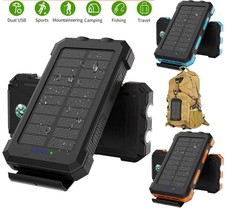 9000000mAh Solar Power Bank 2USB LED Fast Charger Battery Pack Charger For Phone