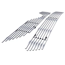 Fits 2011-2013 Toyota Corolla Stainless Steel Chrome Billet Grille Insert Combo