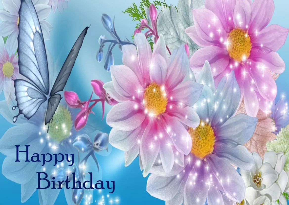 New] Happy Birthday Cake, Flowers and Lit Candles GIF — Download on  Funimada.com