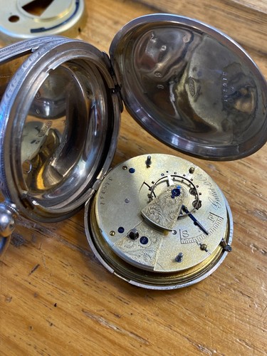 Large & Heavy Antique c1900's 935 Silver Full Hunter Pocket Watch by Gallet & Co - Picture 8 of 14