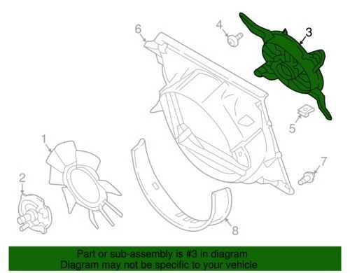 Conjunto de ventilador de radiador genuino Ford 2017-2024 E-350 Super Duty 6,8 L HC3Z-8C607-A Foto 2 de 2