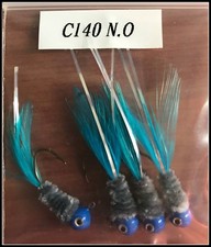 Hand Tied Hackle Tail Crappie Jigs Made in The USA 1/16th Ounce #4 or 6 Hook New