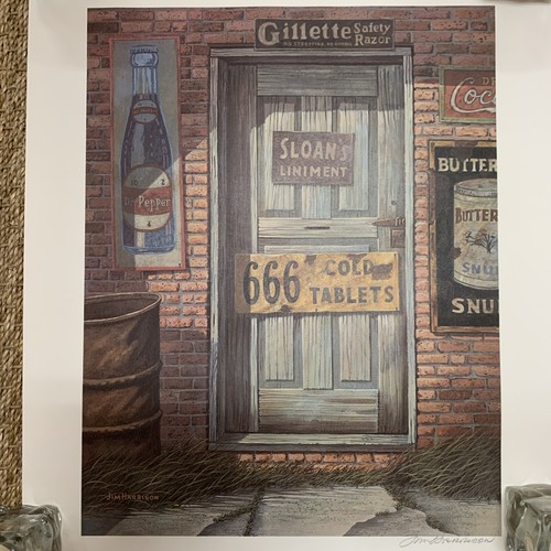 Jim Harrison 1984 Signed Print, FHG Embossed 18”x 22”. “Sign Of The Times” - Picture 2 of 6