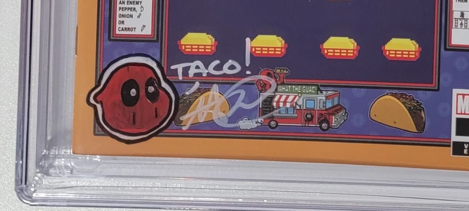 Deadpool #10 -CGC 9.8 SS - Signed & Sketch Matthew Waite - Taco Time 2 - Image 2 of 3