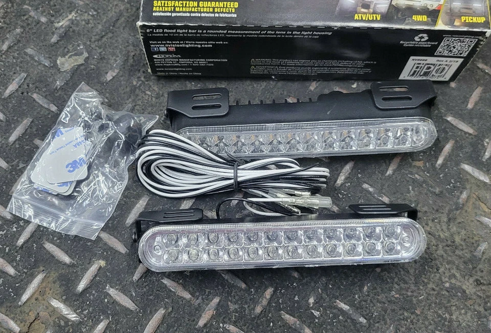 N VISION 12831WLEDX1 DRL DAYLIGHT 9 LED DAYTIME RUNNING LIGHT 6000K 2-PACK - Image 3 of 3