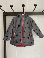 EUC HANNA ANDERSSON Sz 90 US 3 Winter JACKET STARS Fleece Lined REFLECTIVE 90