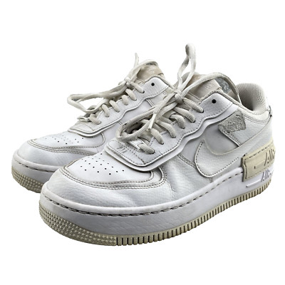 Nike Air Force 1 Shadow Triple White Men's 9 Casual Sportswear Basketball Retro
