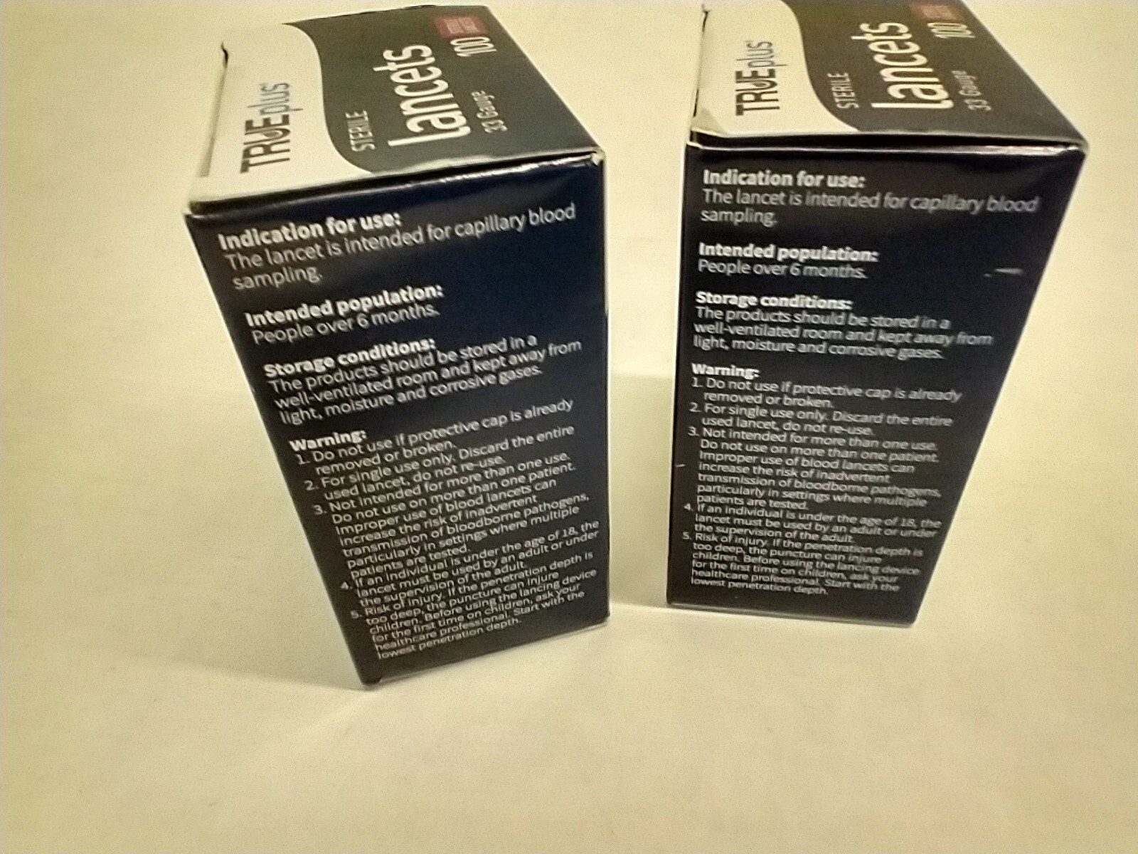 TRUEplus Universal Twist Top 33 Gauge Sterile Lancets 2 x 100 pack Lot of 200.