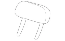 Genuine Ford 2009-2010 Explorer Sport Trac Headrest Black Right 9L2Z-78611A08-BE