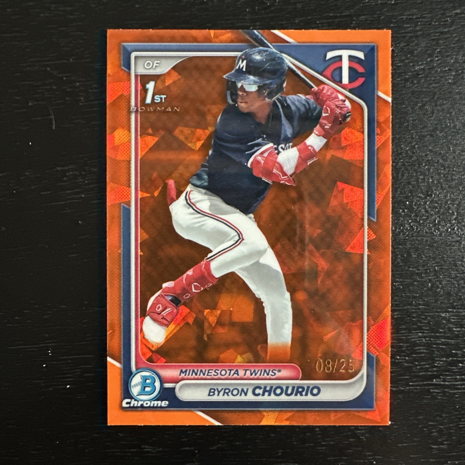 2024 Bowman Sapphire Byron Chourio Orange Sapphire /25 BCP-129 Twins