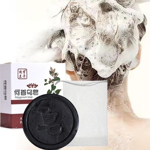 80g NaturalPolygonum Soap Shampoo Essence Hair-Darkening Shampoo Acarid Soap NEW - Picture 8 of 14