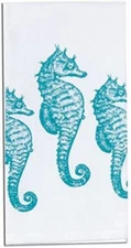 Seahorse  Coastal Krinkle Flour Sack Cotton Kitchen Dish Towel by Kay Dee  NWT