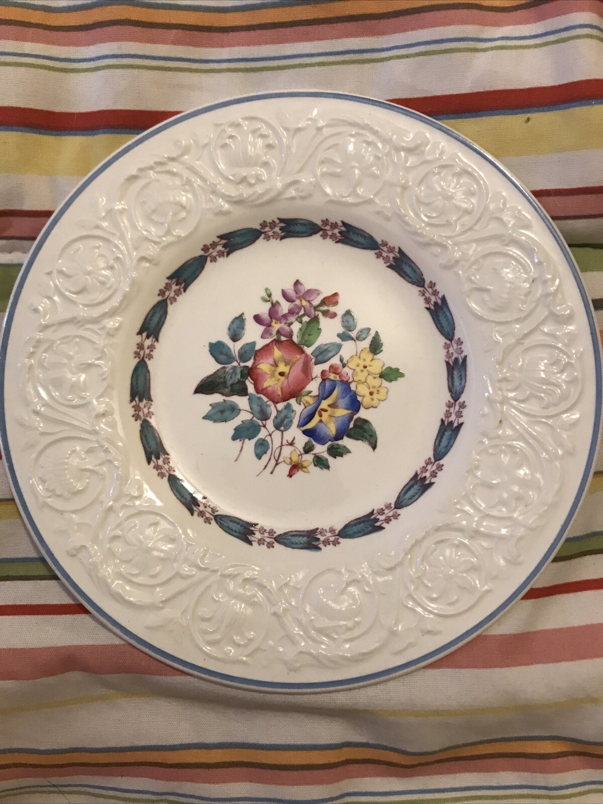 Wedgwood China, MORNING GLORY Patrician TL381, Bread Plate, 6 5/8
