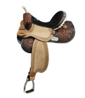 16" Double T Barrel Style Horse Saddle with Barrel Racer Conchos