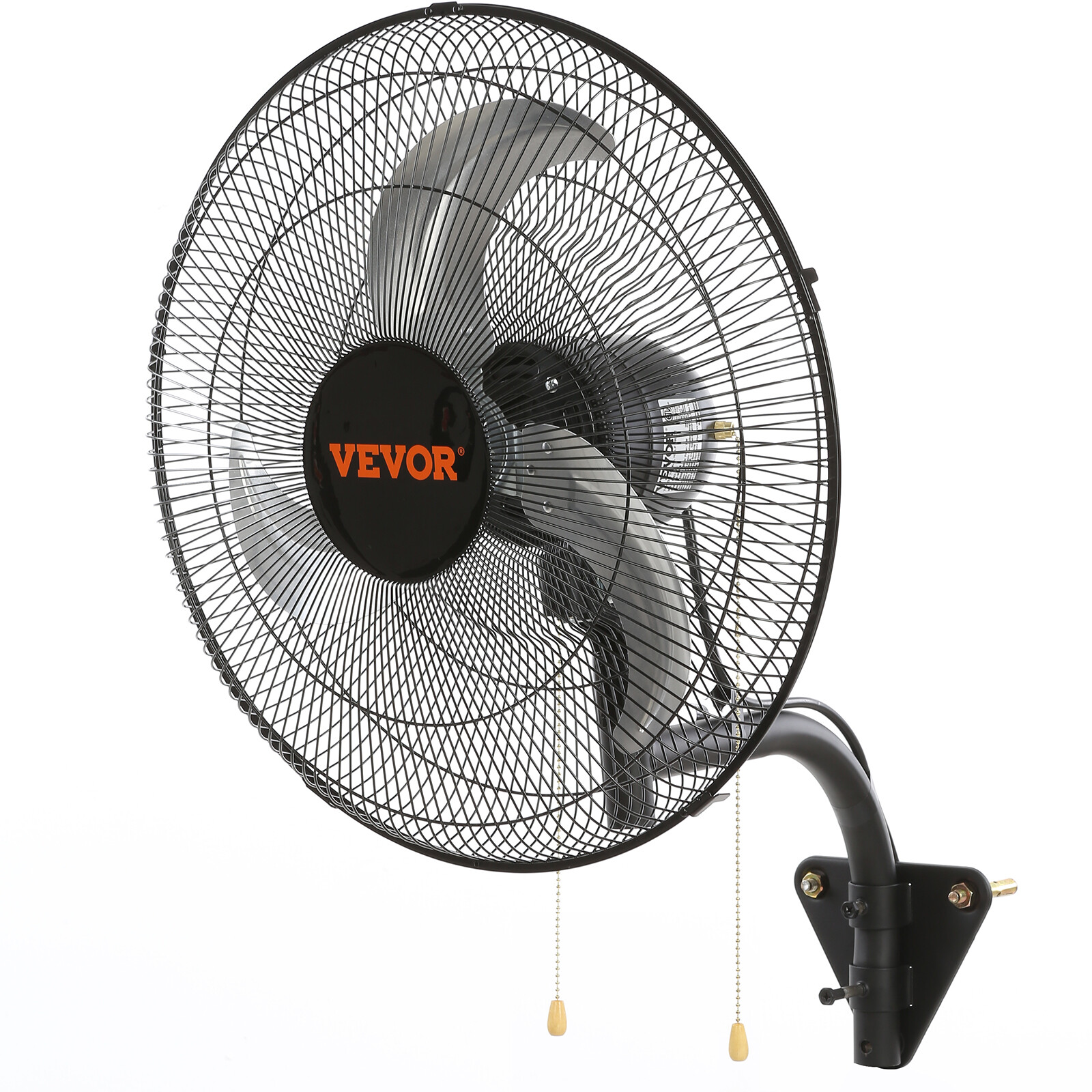VEVOR Ventilatore Oscillante da Parete Industriale Metallo 446 mm 3 Velocità