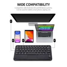 Wireless BT 3.0 Keyboard 59 Keys Ultra-slim Mini BT Keyboard With Touch Pad EXUR