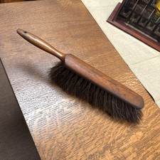 Antique 100 Horse Hair Brush with Wooden Handle 15  Long Beautiful 