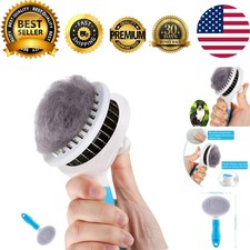 Cat Brush for Shedding, Self Cleaning Slicker Brush - Skin Friendly Desheddin...