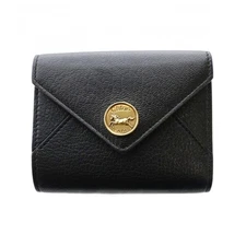 Y1224 Chloe CHLOE envelope small trifold wallet wallet made of grain leather bla