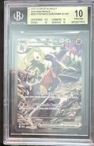 Pokemon SV Destined Rivals Cynthia's Garchomp ex 232/182 BGS 10 Pristine