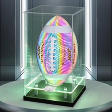 Football Display Case Clear Acrylic Case for Full Size Football Case Display ...