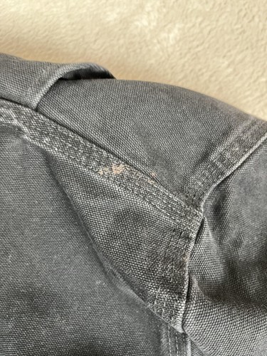 Carhartt Jacket Mens XL Black Hooded Full Zip Sherpa Lined Workwear C95 BLK - Picture 11 of 19