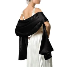 Satin shawl wraps for Evening Dresses for Women Extra Long for Wedding Bridal