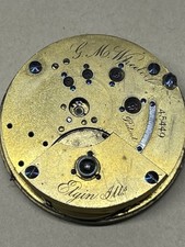 18sz Elgin G M Wheeler Key Wind Pocket Watch 1871 Pocket Watch Parts A13