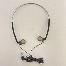 Vintage Sony Walkman MDR-W05 Headphones Metal Headband Black TESTED  WORKING