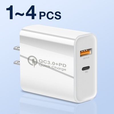 20W QC3.0 Fast Charger USB C Power Adapter Block For iPhone 17 16 15 14 /Android