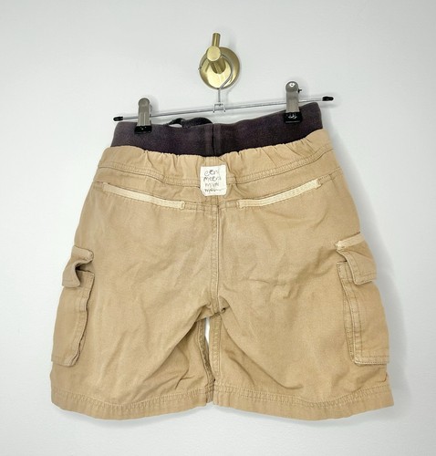 CENI MEENI MINI MOH Boys Tan Brown Grey 100% Cotton Tie Cargo Shorts Size 5 - Picture 5 of 10