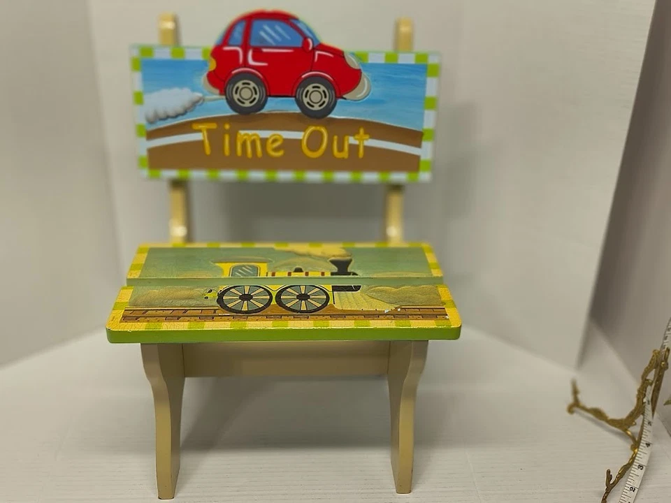 Cadeira Teamson Fantasy Fields transporte madeira tempo limite descontinuada rara - Imagem 2 de 4