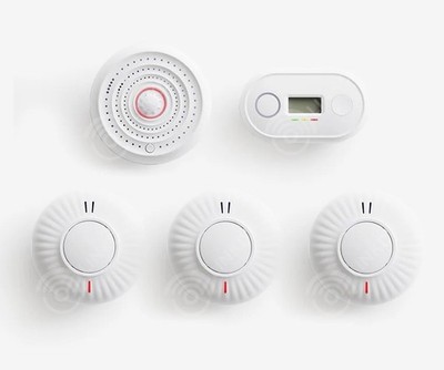 LINKD Alarmanlagen Funkvernetzte Alarmanlage Bundle vorverlinkt weiß Neu