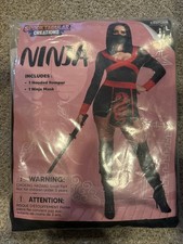 Spooktacular Creations Women Halloween Ninja Costume, Black/Red L