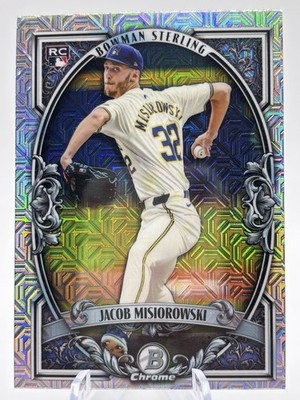 Jacob Misiorowski 2026 Bowman Chrome Sterling RC Mojo Refractor #BST-13 Brewers