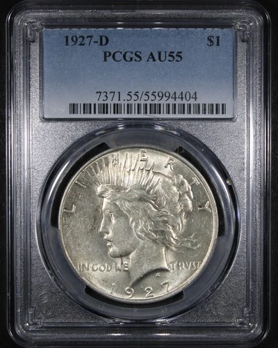 1927-D Peace Dollar - $1 PCGS AU55 - Nice Coin!