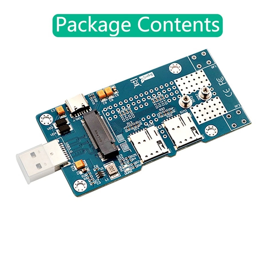 Adattatore M.2 A USB 3.0 con Doppio Slot per Scheda  SIM, Supporta Moduli 33254 - Immagine 3 di 4